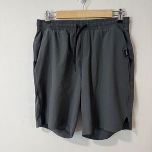 UNRL Mens Stride Shorts Medium Grey Drawstring Stretch Active Gym